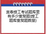 宜春焊工考试题库里有多少重复题(焊工题库重复题数量)