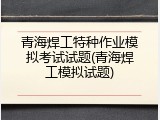 青海焊工特种作业模拟考试试题(青海焊工模拟试题)