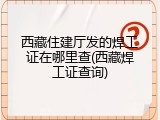 西藏住建厅发的焊工证在哪里查(西藏焊工证查询)