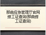 那曲应急管理厅官网焊工证查询(那曲焊工证查询)
