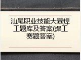 汕尾职业技能大赛焊工题库及答案(焊工赛题答案)