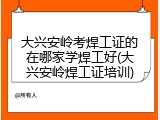 大兴安岭考焊工证的在哪家学焊工好(大兴安岭焊工证培训)