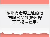 梧州有考焊工证的地方吗多少钱(梧州焊工证报考费用)