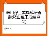 鞍山焊工实操成绩查询(鞍山焊工成绩查询)