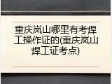 重庆岚山哪里有考焊工操作证的(重庆岚山焊工证考点)