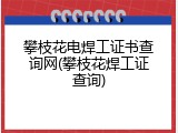 攀枝花电焊工证书查询网(攀枝花焊工证查询)