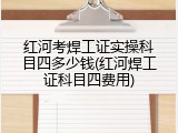 红河考焊工证实操科目四多少钱(红河焊工证科目四费用)