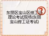 东丽区宝山区焊工证理论考试现场(东丽宝山焊工证考试)