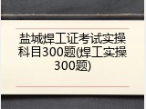 盐城焊工证考试实操科目300题(焊工实操300题)
